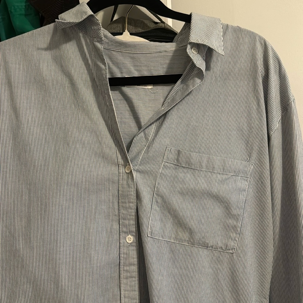 Striped Cotton Button Down